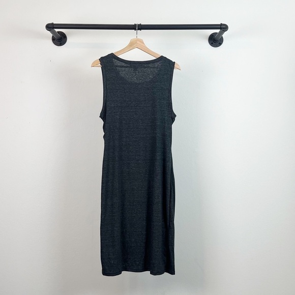 NEW Treasure & Bond Ruched Sleeveless Mini Dress Grey Marl - Picture 4 of 6